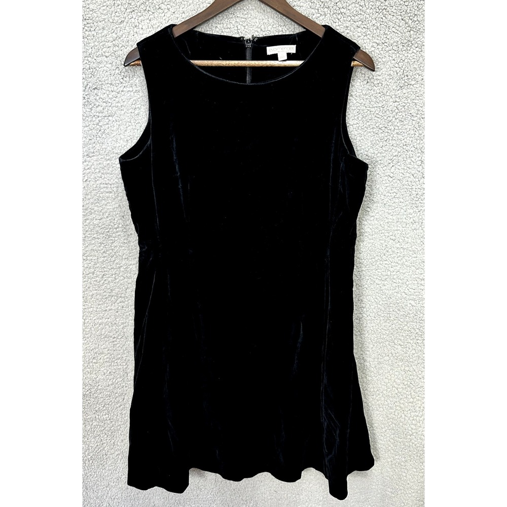 Eva Mendes Dress 10 Black Velvet Fit Flare Whimsigoth Witchy Gothic Party